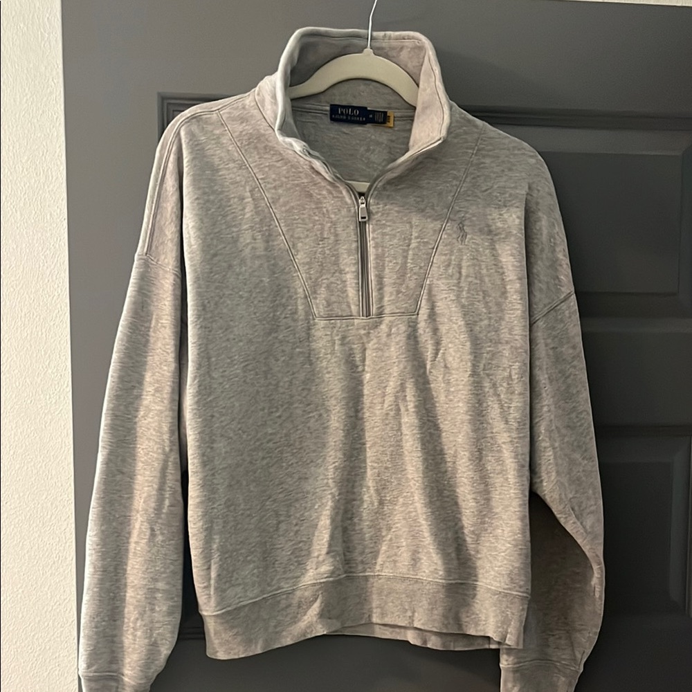 Polo by Ralph Lauren Gray Quarter-Zip Sweater